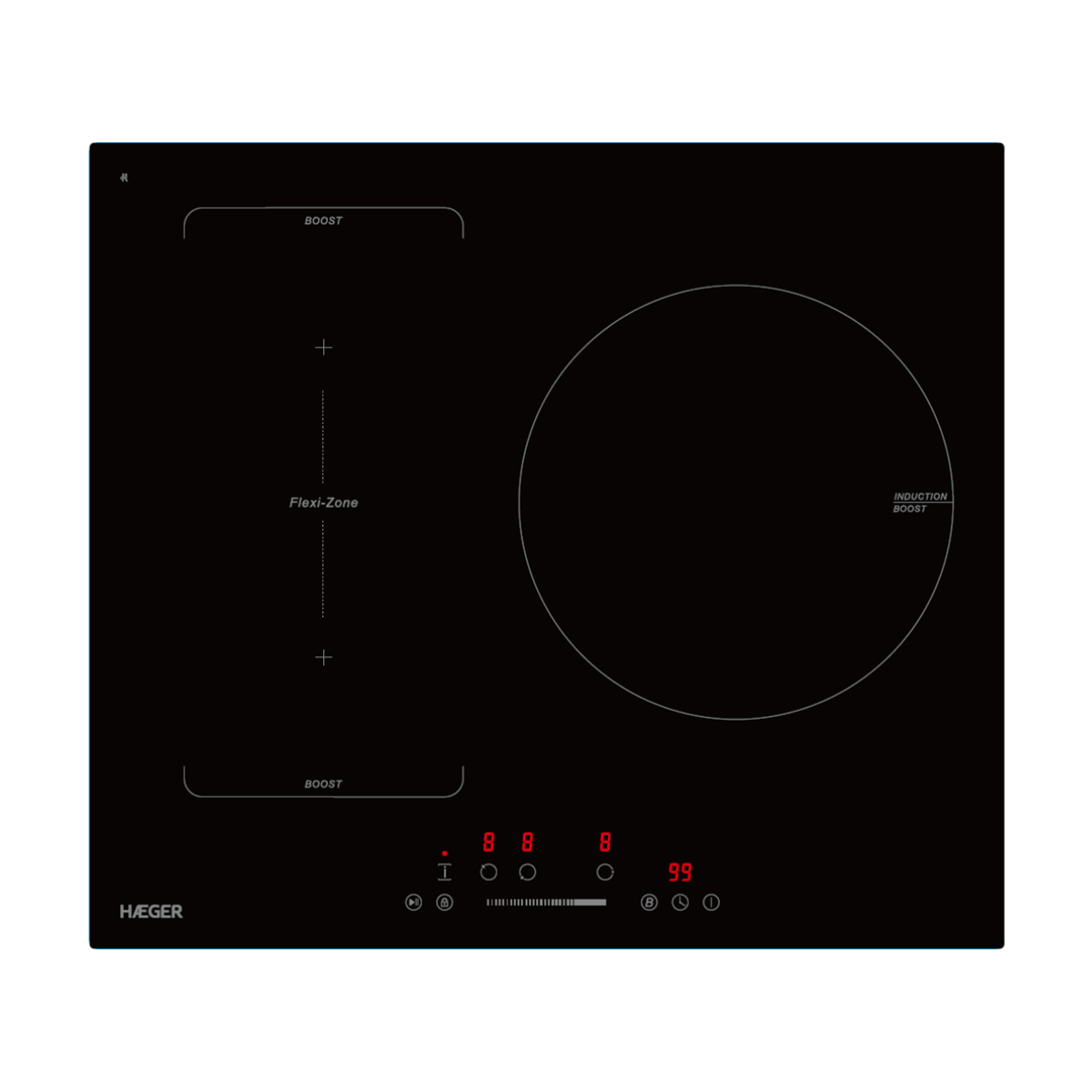 Placa de Indução Haeger IH003002A | 6.6kW, Slider, Flexi-Zone