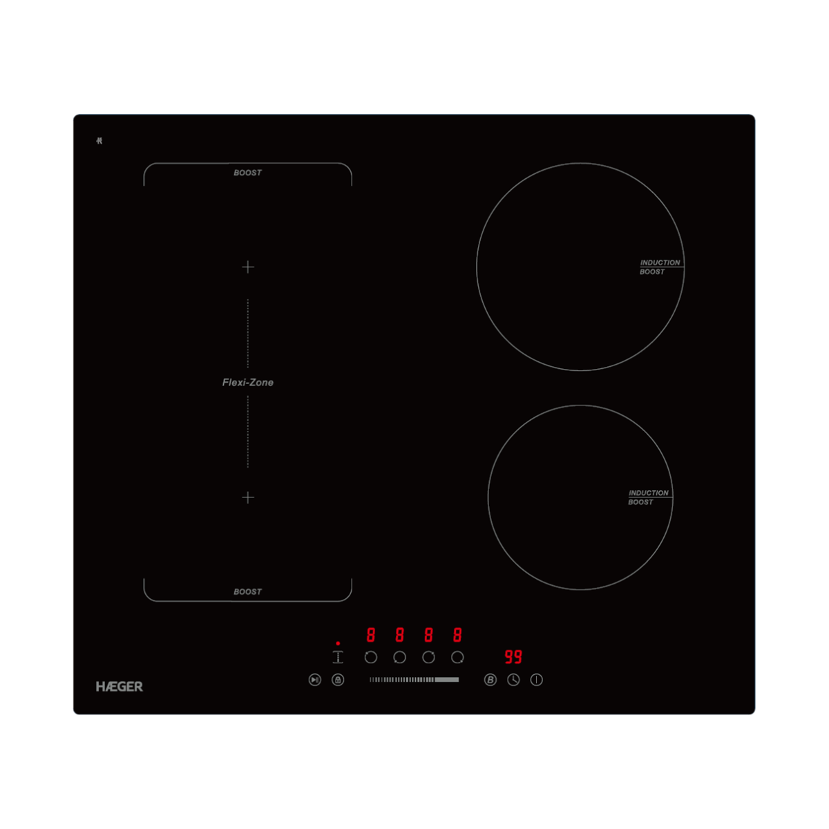 Placa de Indução HAEGER IH004001A | 7.2kW, Flexi-Zone, Slider