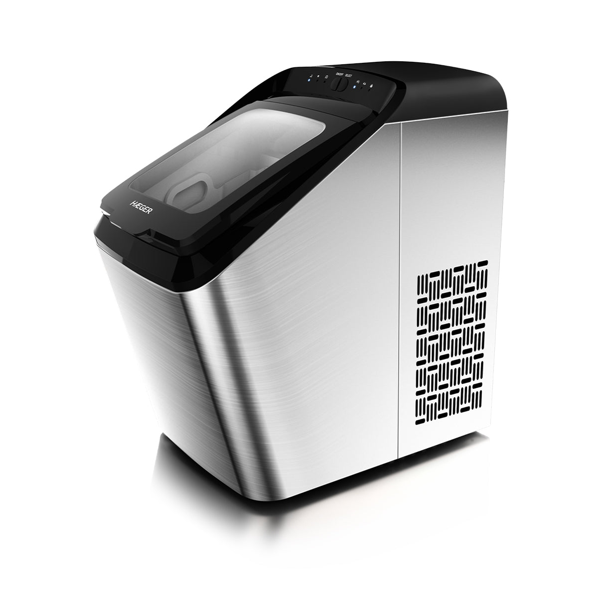 Máquina De Fazer Gelo Haeger Frozen Pro Inox | Semi-profissional, 15 kg/24h