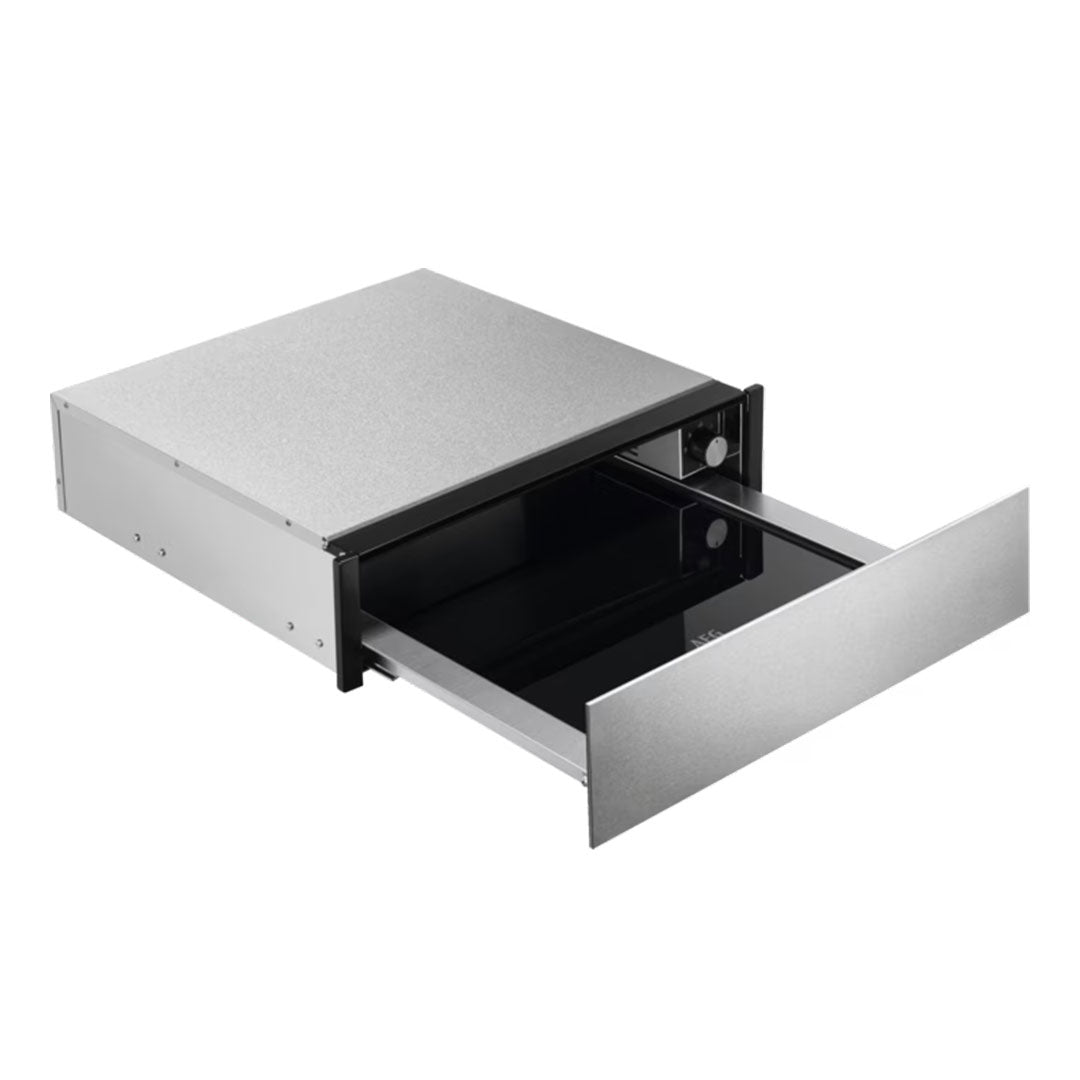 Gaveta Aquecimento AEG KDE911424M | 6 pratos, 30-80°C, Inox