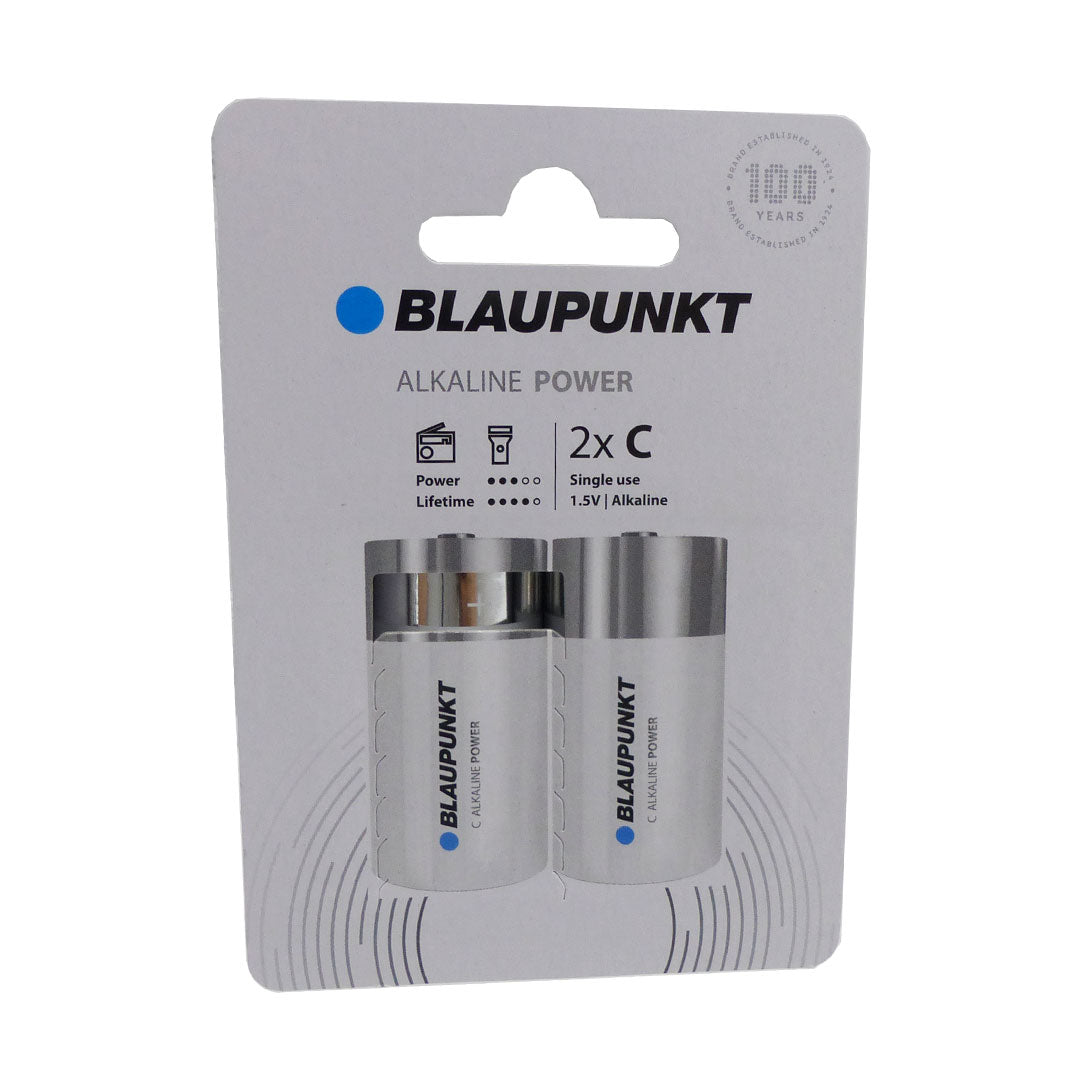 Pilha Alcalina Blaupunkt LR14BPO2CP | 1,5V, Formato C, Pack 2