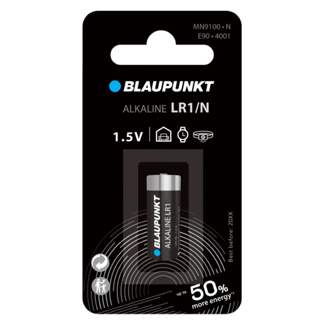 Pilha Alcalina Blaupunkt LR1 | 1,5V, Sem Mercúrio, Até 3 Anos