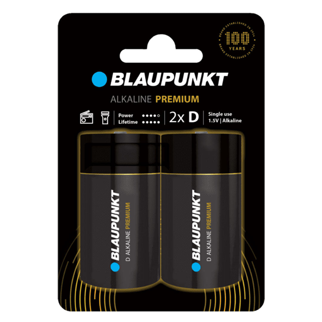 Pilha Alcalina Blaupunkt LR20 D | 1,5V, Pack de 2