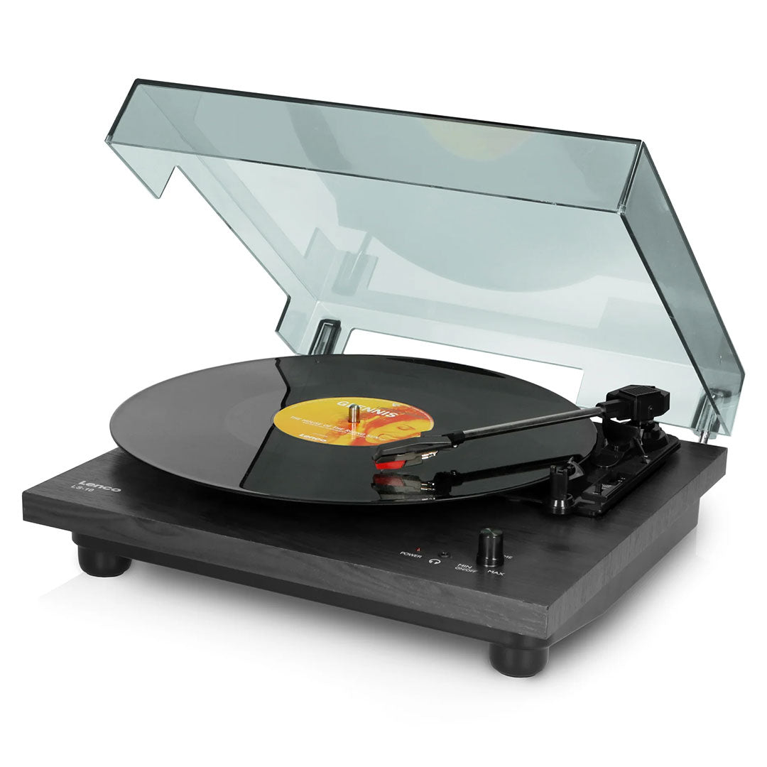 Gira-discos Lenco LS10BK | 33/45RPM, Cartucho Estéreo, 2 Colunas