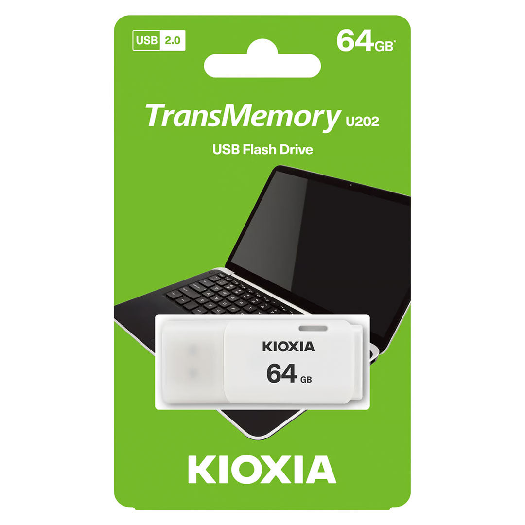 Pen Drive KIOXIA TransMemory U202 64GB USB 2.0 Branco