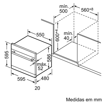 Máquina de Lavar Loiça Encastre SIEMENS Sc05ib00te | 8 talheres, E