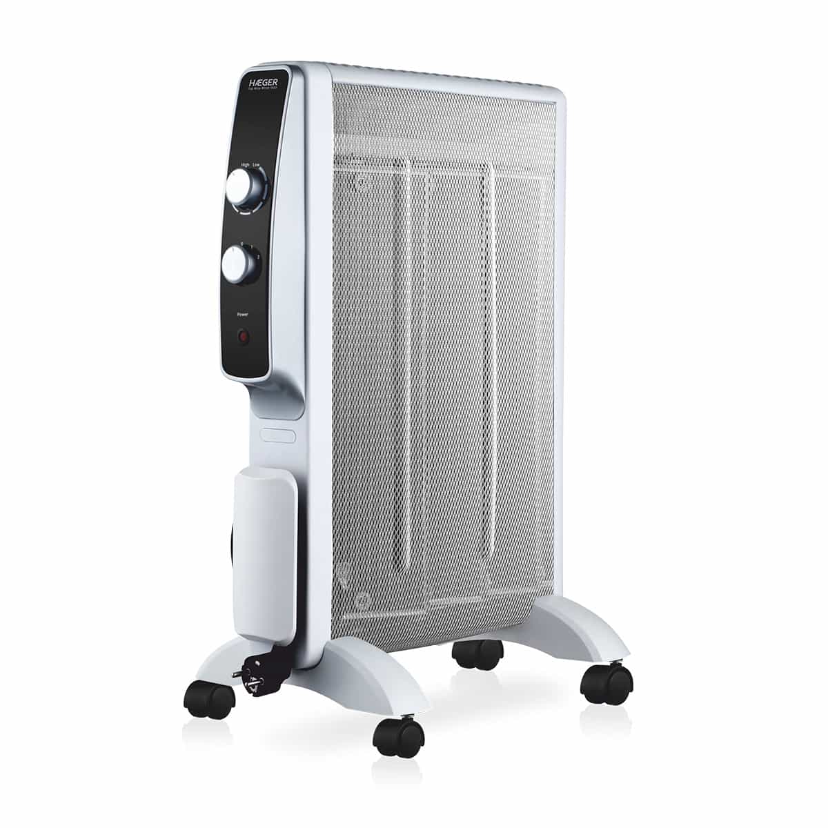 Aquecedor de Mica Haeger Top Mica White | 1500 W, Termostato Regulável, Silencioso