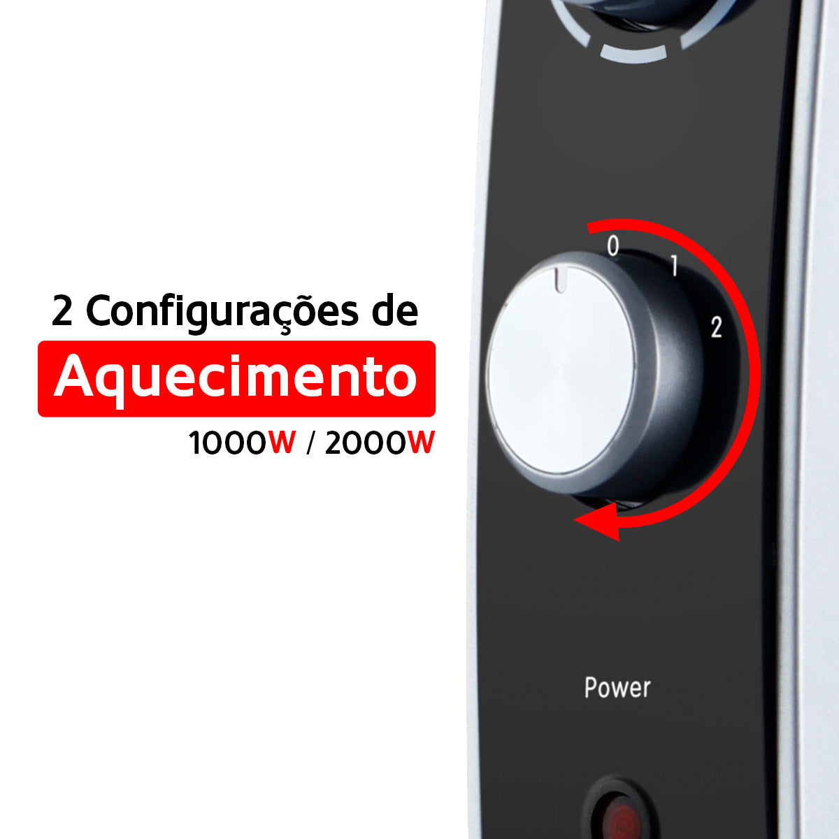 Aquecedor Haeger Top Mica | 2000W, Termostato