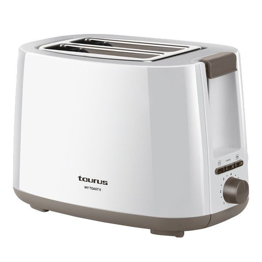 Torradeira Taurus 2 Ranhuras Branca | 750W, 7 níveis, 2 fatias