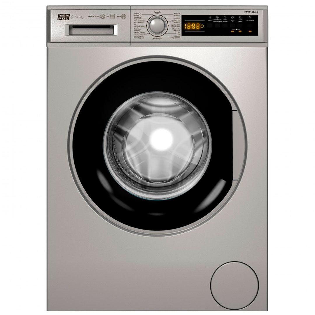 Máquina de Lavar Roupa NEW POL NWTA1814LX | 8kg, 1400rpm, Classe A