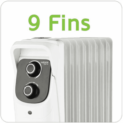 Aquecedor a Óleo Haeger Elan IX | 9 Finos, 2000W, 3 Níveis de Calor