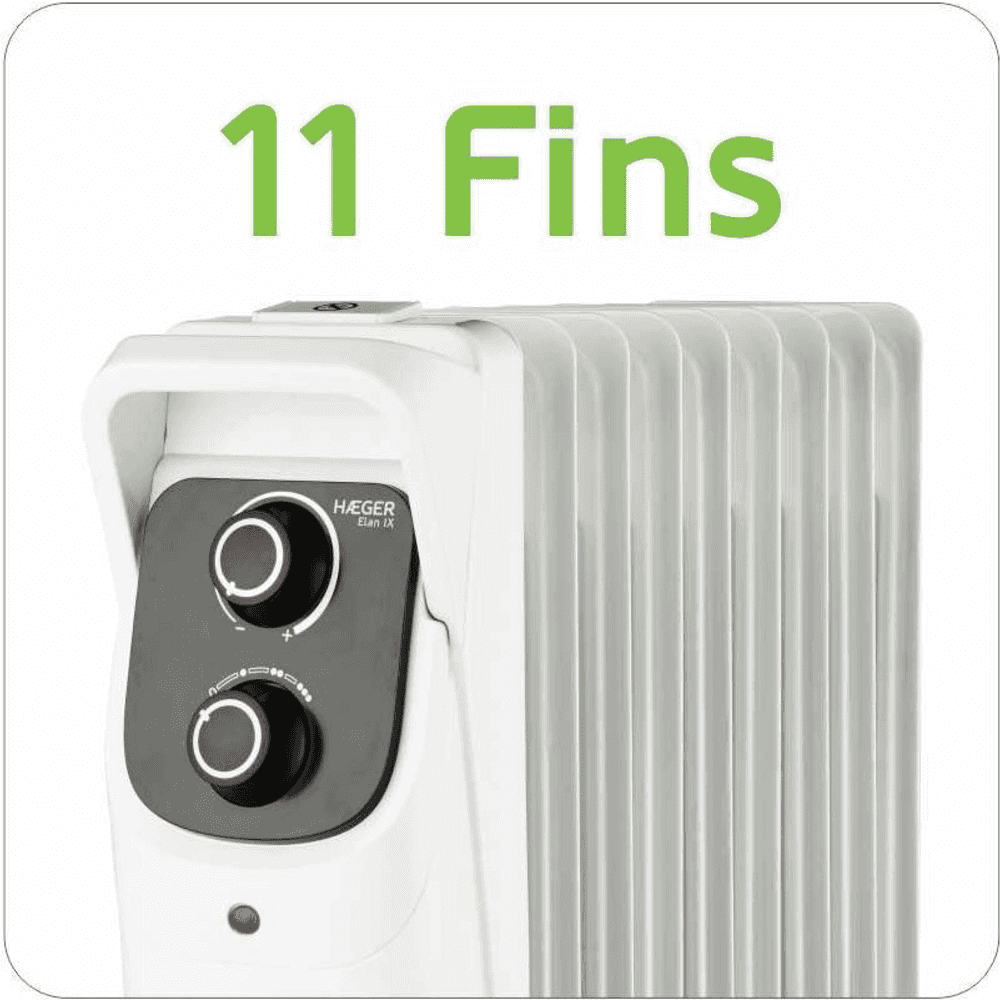 Aquecedor a Óleo Haeger Elan Xi | 11 Finos, 2500W, Termóstato
