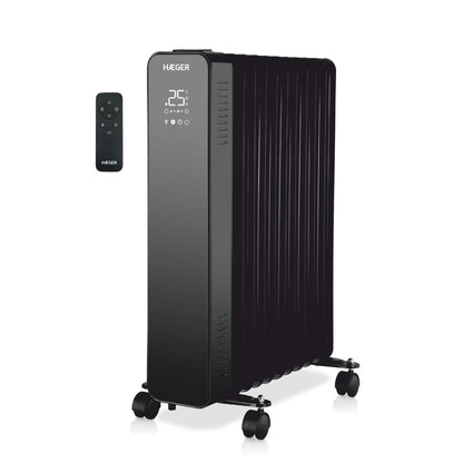 Aquecedor Digital a Óleo Haeger Digital Xi 11 Finos | 2500 W, Telecomando, Temporizador