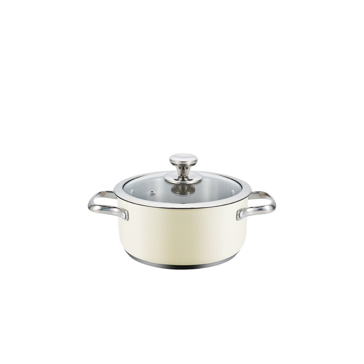Panela De Cozinha Haeger Pastel Pot 16h | Diâmetro 16cm, Inox, Tampa Vidro