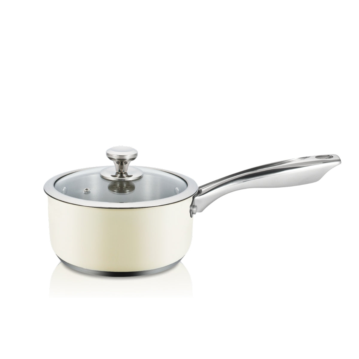 Panela HAEGER Pastel Pot 16H | Inox, Tampa em Vidro, Diâmetro 16cm