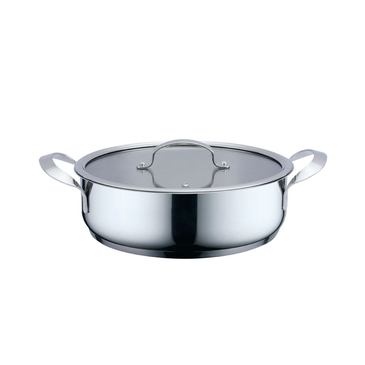 Panela de Cozinha Haeger Inox Pot 24L | Diâmetro 24 cm, Tampa de Vidro