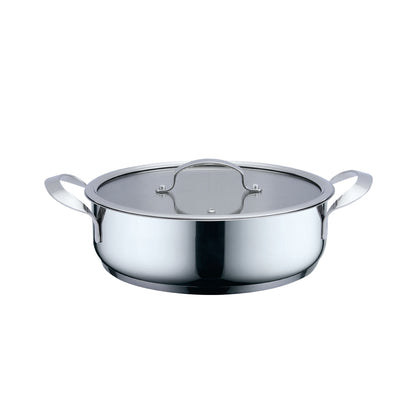Panela de Cozinha Haeger Inox Pot 24L | Diâmetro 24 cm, Tampa de Vidro