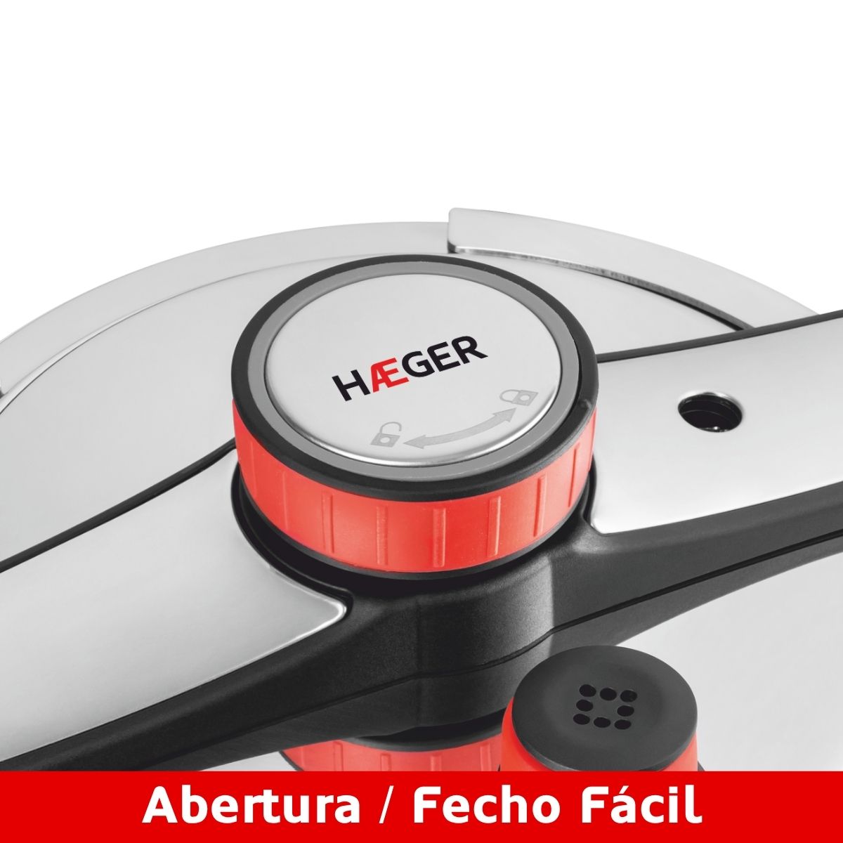 Panela de Pressão Haeger Easy Cooker 2 In 1 | 22 cm, 6 Litros, Inox