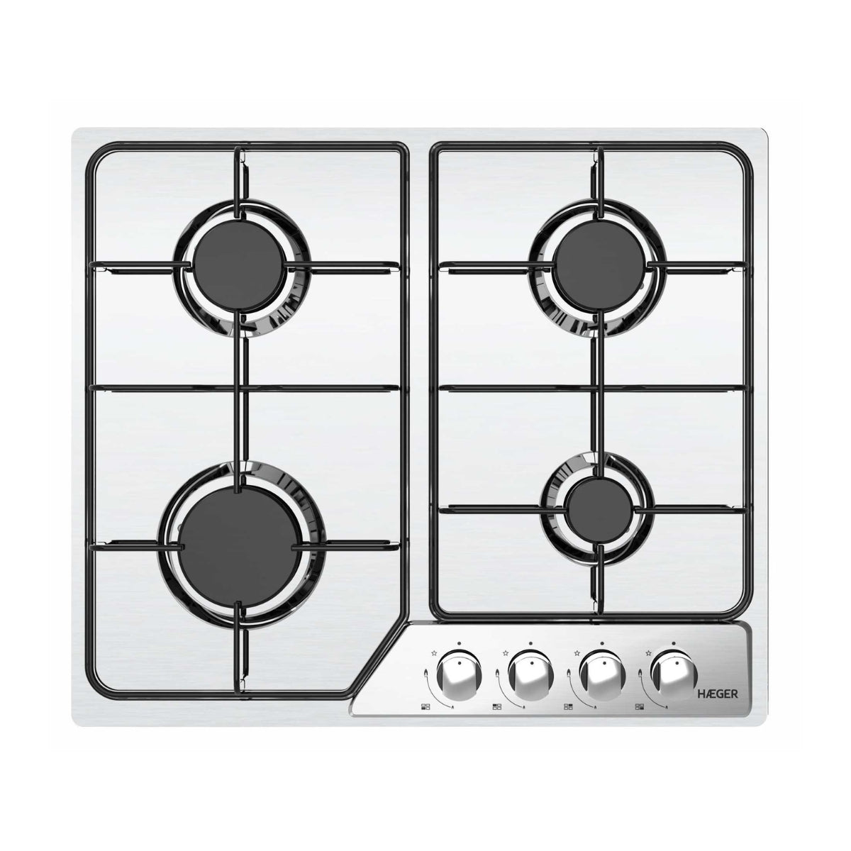 Placa a Gás Haeger PG4GI013A | 4 Queimadores, Gás Natural, Inox