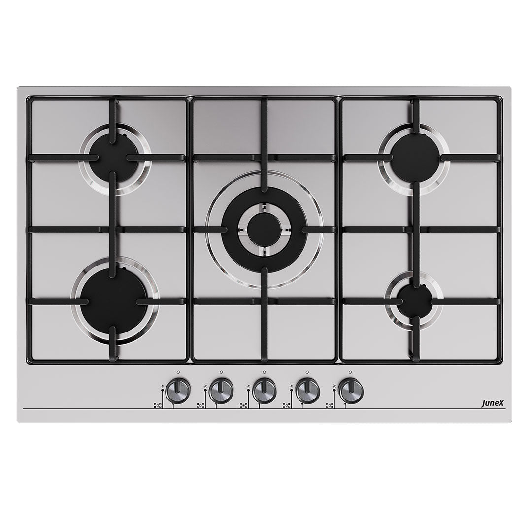 Placa a Gás JUNEX PJE 119 GTX N | 5 queimadores, 75cm, 9,1kW