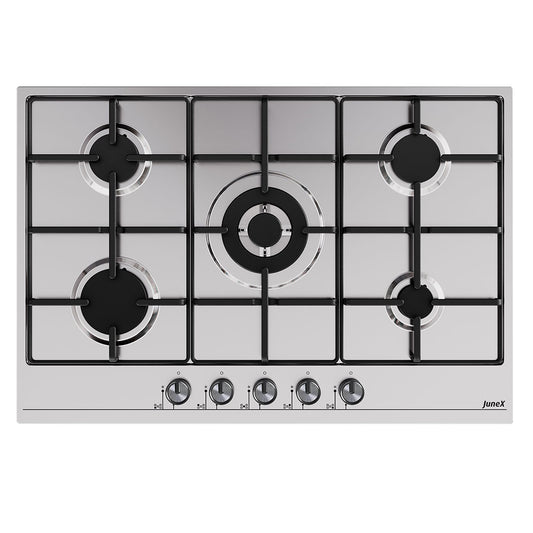 Placa a Gás JUNEX PJE 119 GTX N | 5 queimadores, 75cm, 9,1kW