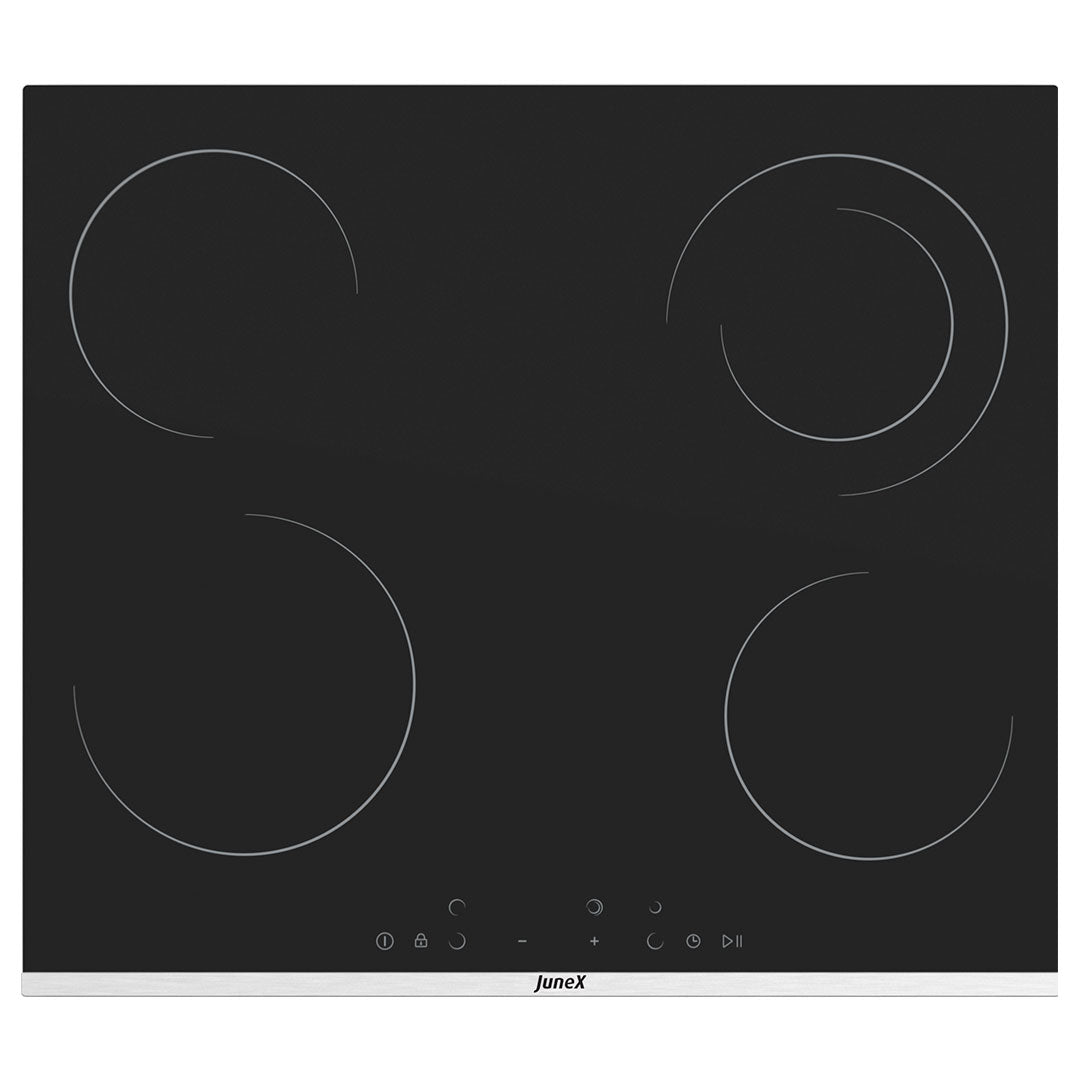 Placa Vitrocerâmica JUNEX PVJF142 | 4 zonas de cocção, 60x60 cm