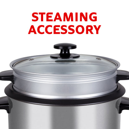 Arrozeira Elétrica Haeger Rice & Steam | 1.8L, Inox, Cozinhar a vapor