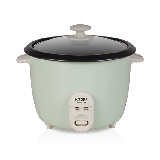 Arrozeira Elétrica Haeger Dream Rice | 1.8L, 700W, Tampa em Vidro Temperado