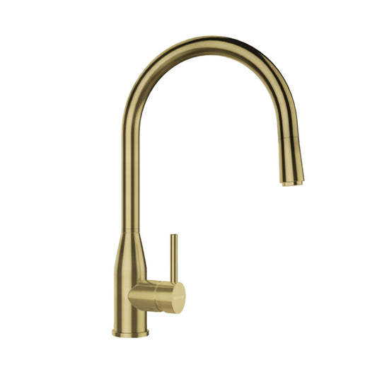 Torneira Misturadora Extensível FRASA Kavus Gold | Bica 350mm, 180°