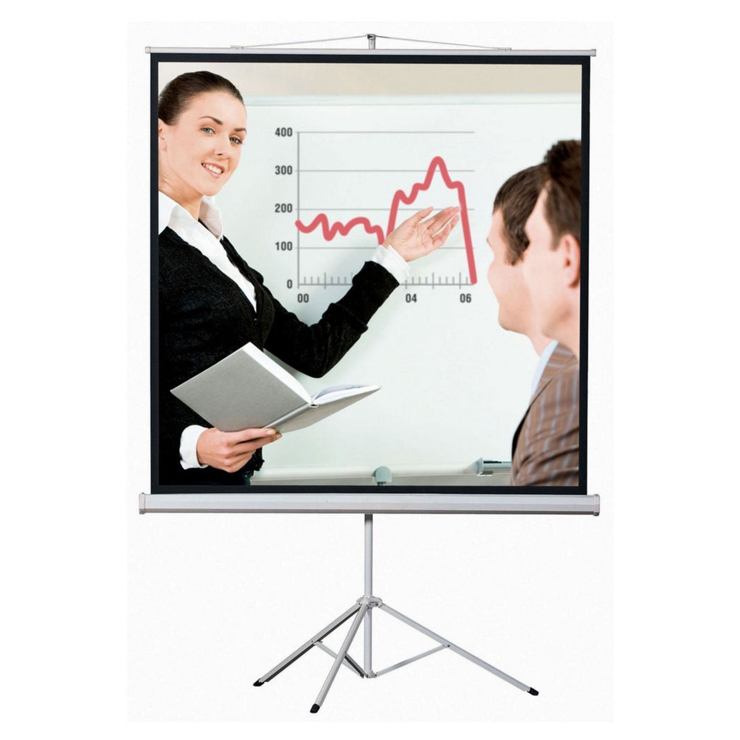 Tela de Projeção Napofix T111800 | 96", 1:1, Branco Mate