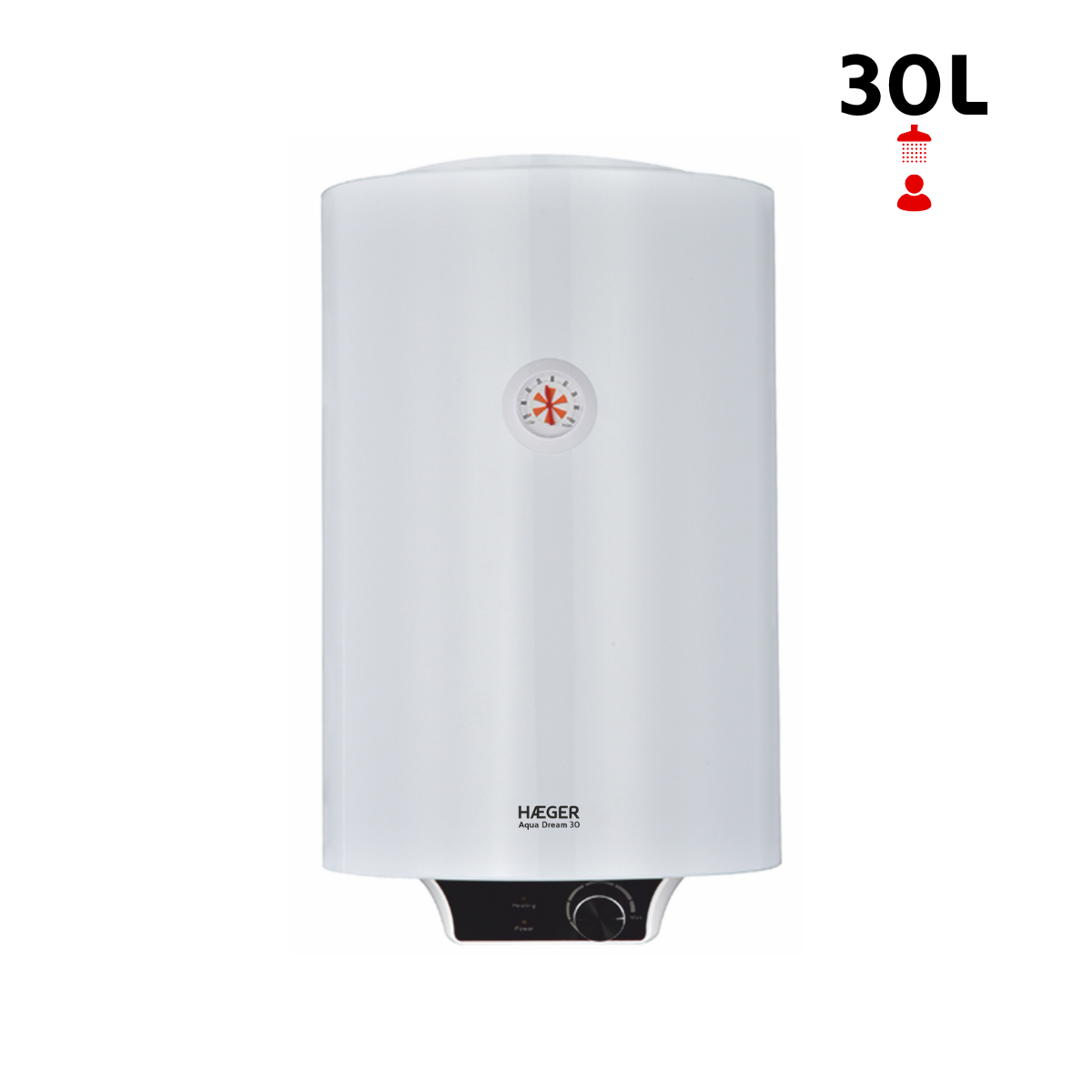 Termoacumulador Haeger Aqua Dream 30 | 30L, 2000W, Classe B, Resistência Embainhada