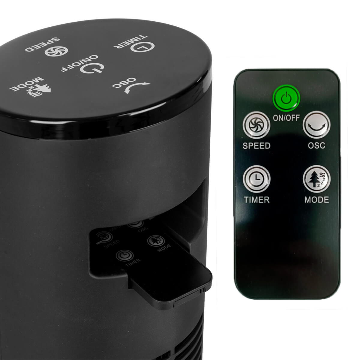 Ventoinha Torre Haeger Elite Tower | 91.5cm, 45W, 3 Velocidades, Controlo Remoto