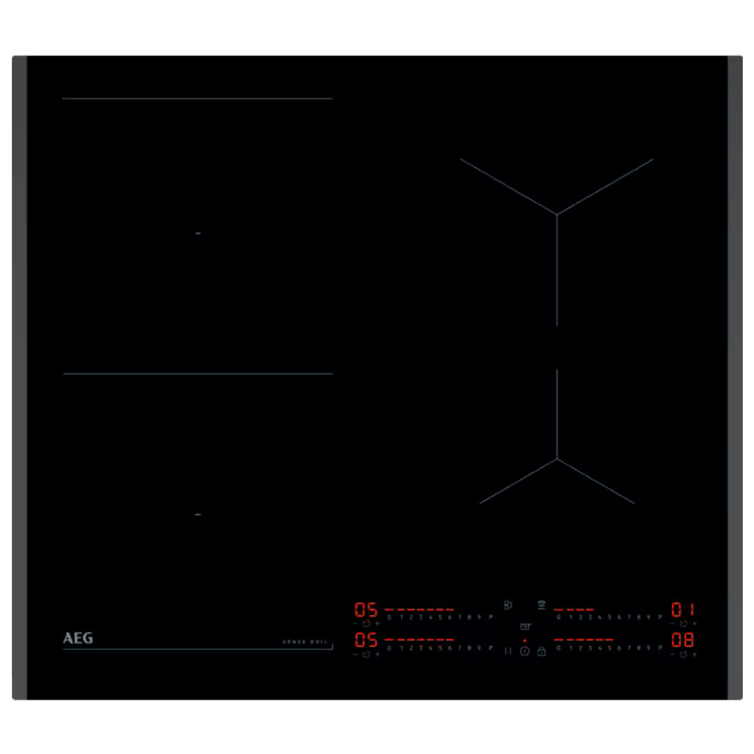 Placa de Indução AEG | 60cm, Biselada, Touch Control, Preto