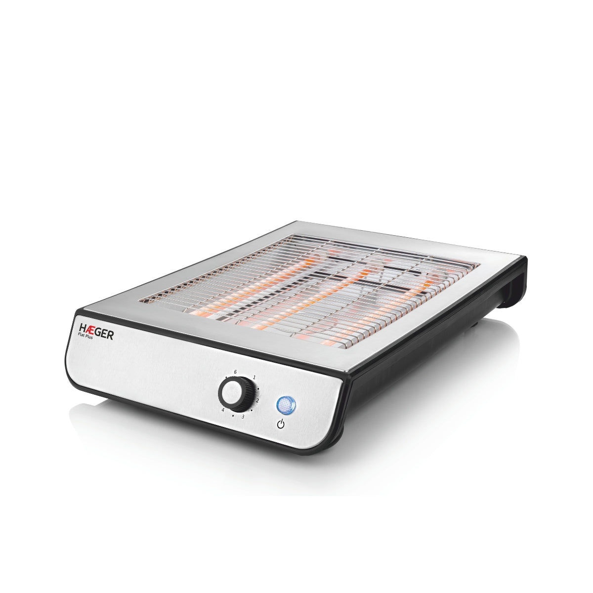 Torradeira HAEGER Flat Plus | 900w, 6 Níveis, Quartzo