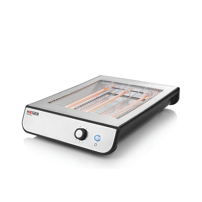 Torradeira HAEGER Flat Plus | 900w, 6 Níveis, Quartzo