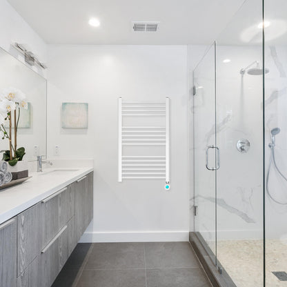 Toalheiro Elétrico Haeger Family Warm Grey 80x60 cm | 13 Barras, 300W, Cinzento