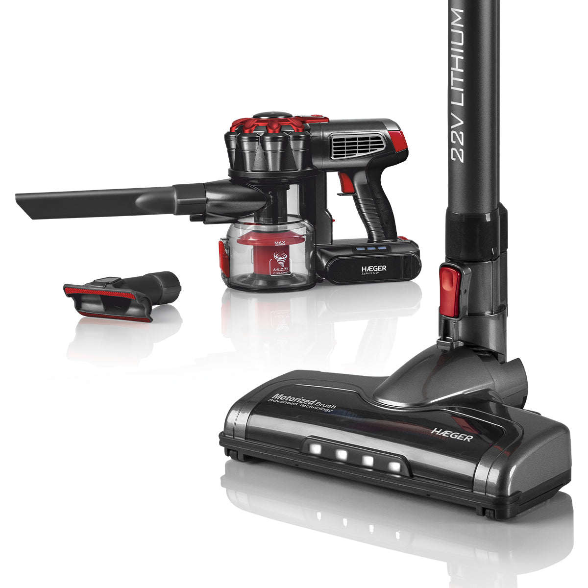 Aspirador Vertical Haeger Jupiter II | 40 min, 0.6L, Ciclónico