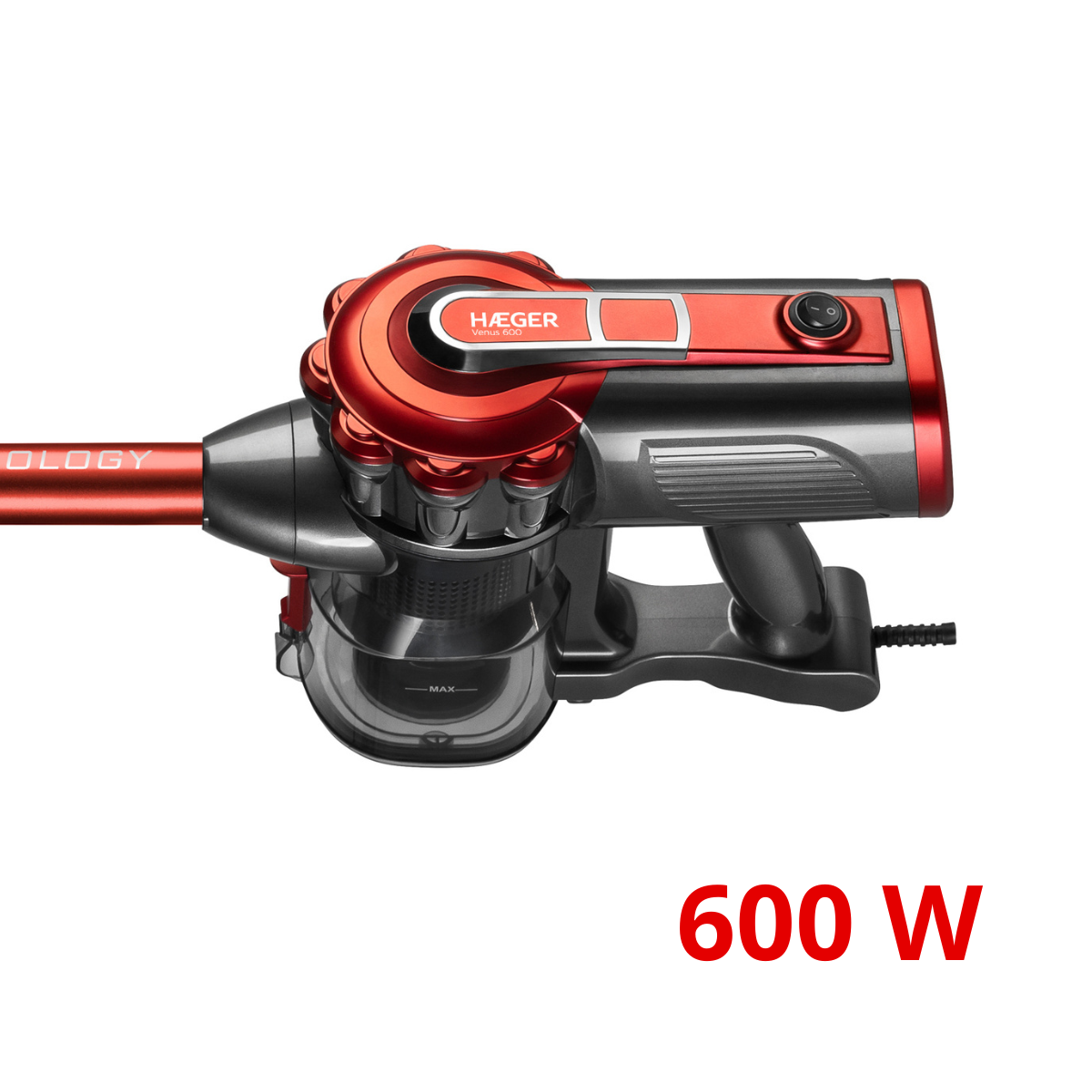 Aspirador Vertical Haeger Venus 600 | 0.6 L, 600W, Filtro Ciclónico