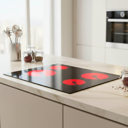 Placa Vitrocerâmica Haeger Vitro Heat 6400 | 6.4kW, Tátil, 4 Zonas