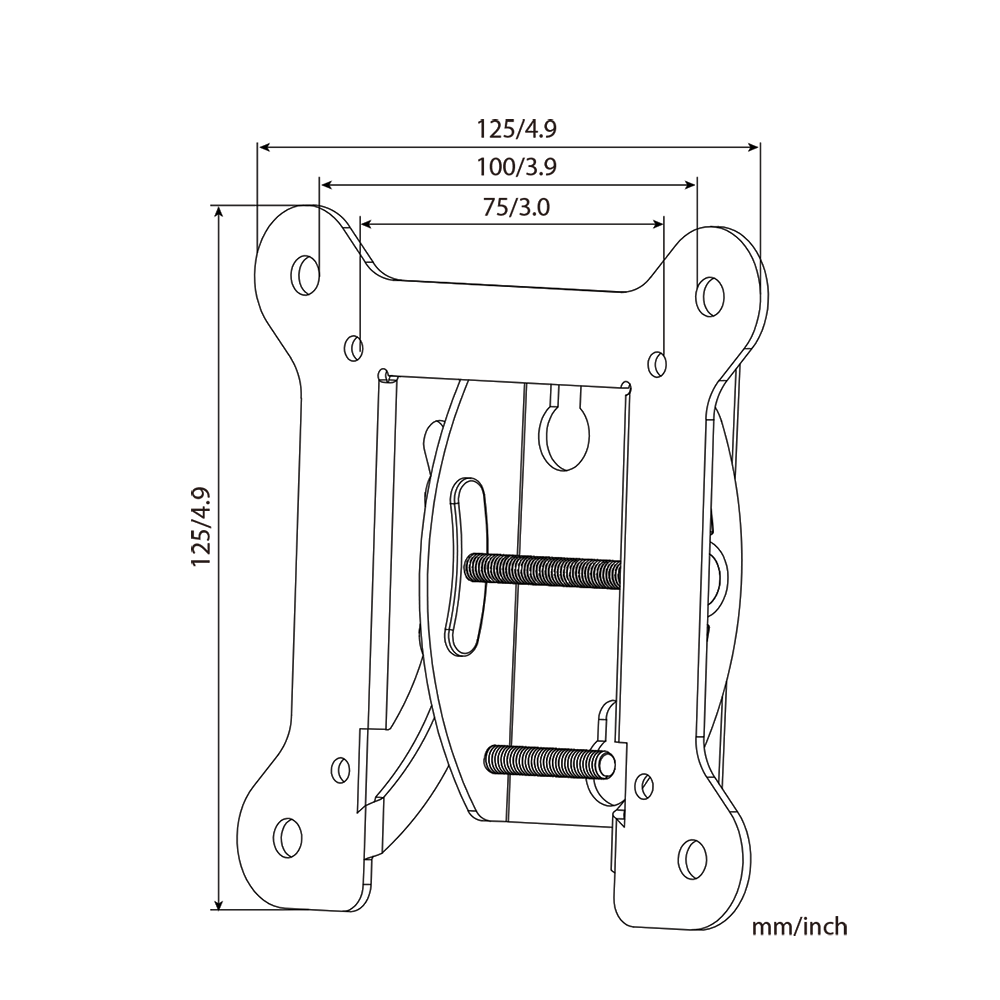 Suporte de TV Haeger Small Tilt | Compatível com TVs 13" a 28", Máx. VESA 100x100 mm