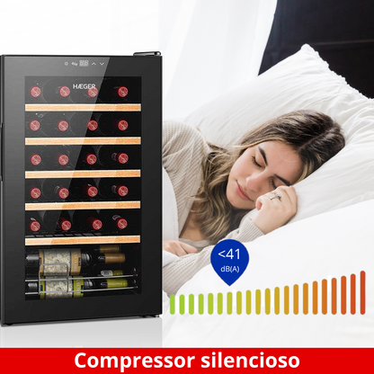 Cave de Vinhos Haeger Chateaux 24 | 24 Garrafas, Luz Interior, Refrigeradora