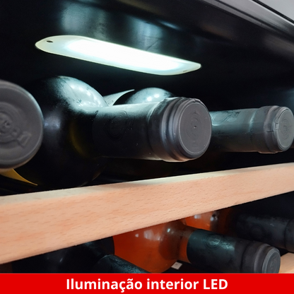 Cave de Vinhos Haeger Chateaux 24 | 24 Garrafas, Luz Interior, Refrigeradora