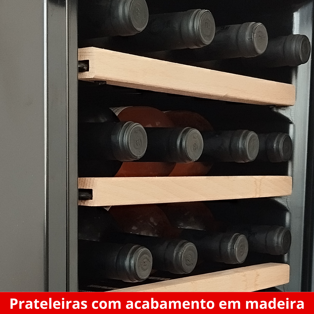 Cave de Vinhos Haeger Chateaux 24 | 24 Garrafas, Luz Interior, Refrigeradora