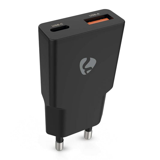 Carregador de Parede Nedis WCHA20WT | 20W, USB-A, USB-C, GaN