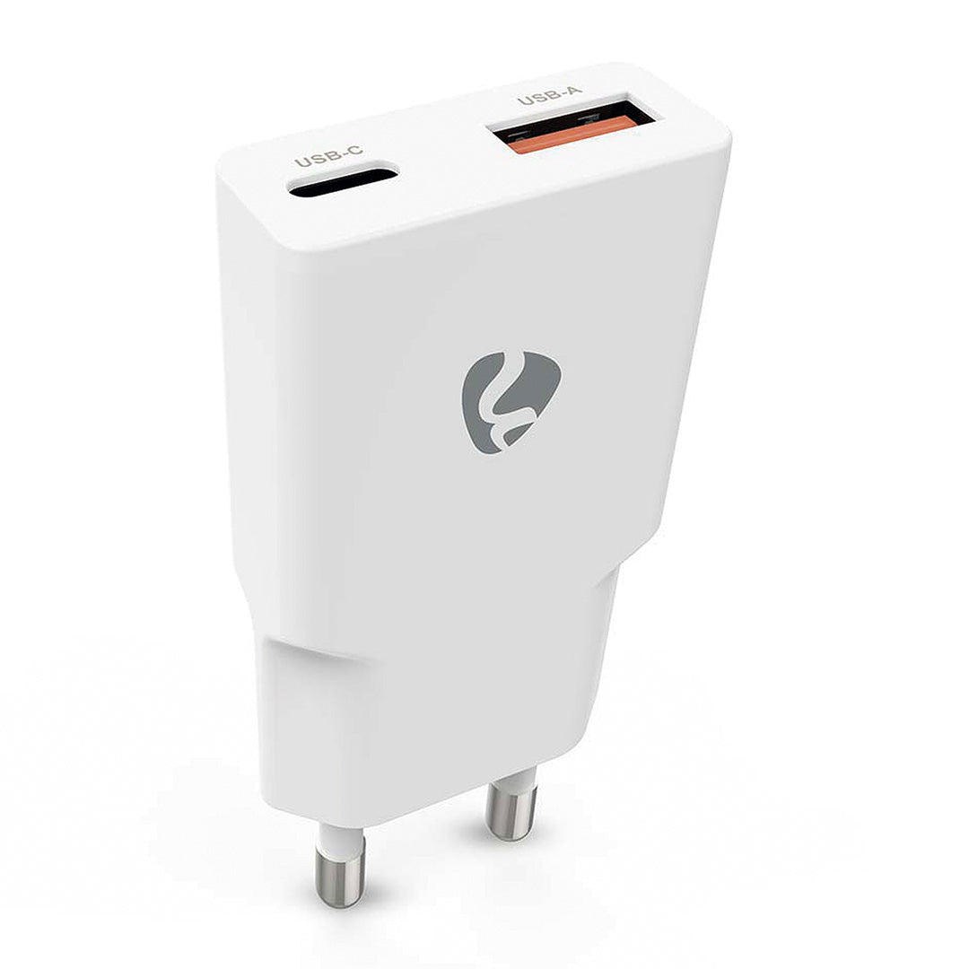 Carregador de Parede Nedis WCHDL20W | 20W, USB-A, USB-C, GaN