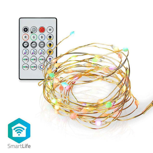 Faixa LED Nedis Smartlife | Wi-Fi, Multicolorido, 5m, IP20