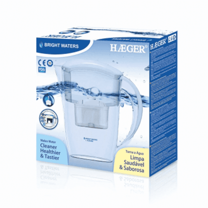 Jarro de Água Haeger Bright Waters com Filtro | 2.4L, 4 níveis de filtragem