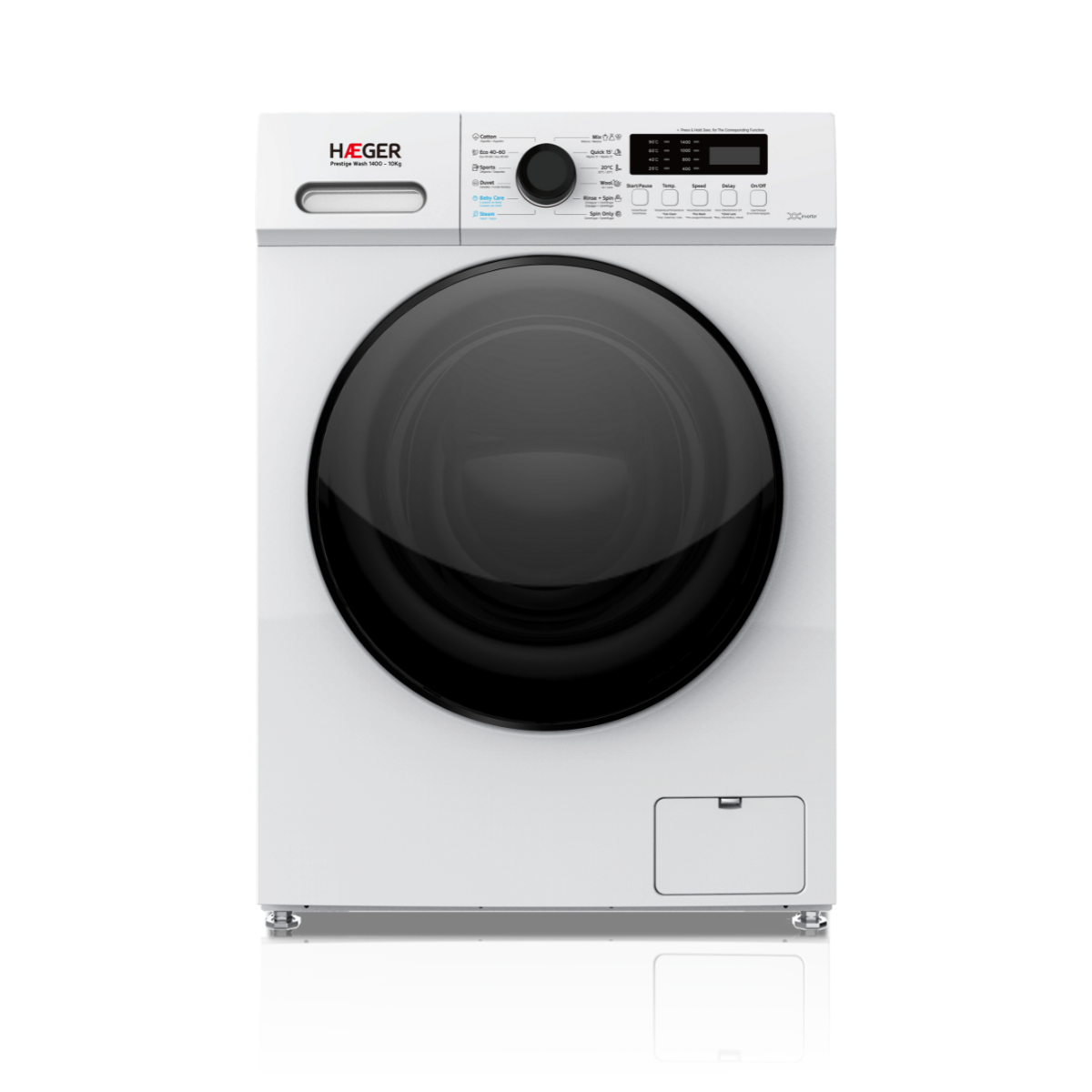Máquina de Lavar Roupa HAEGER Prestige Wash 1400 | 10 kg, Classe A