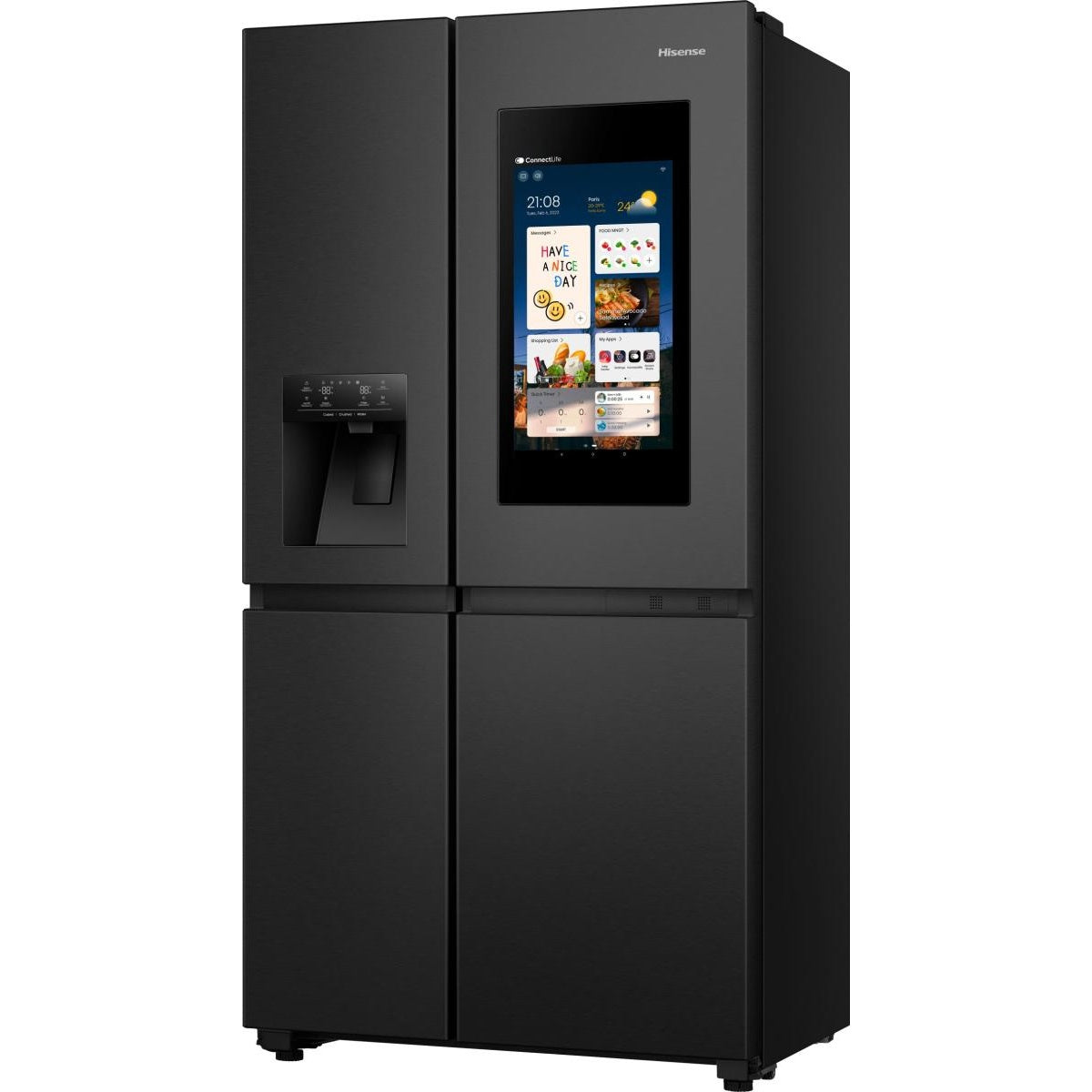 Frigorífico Americano Hisense RS9P628GPFE | 614L, Classe E, Preto