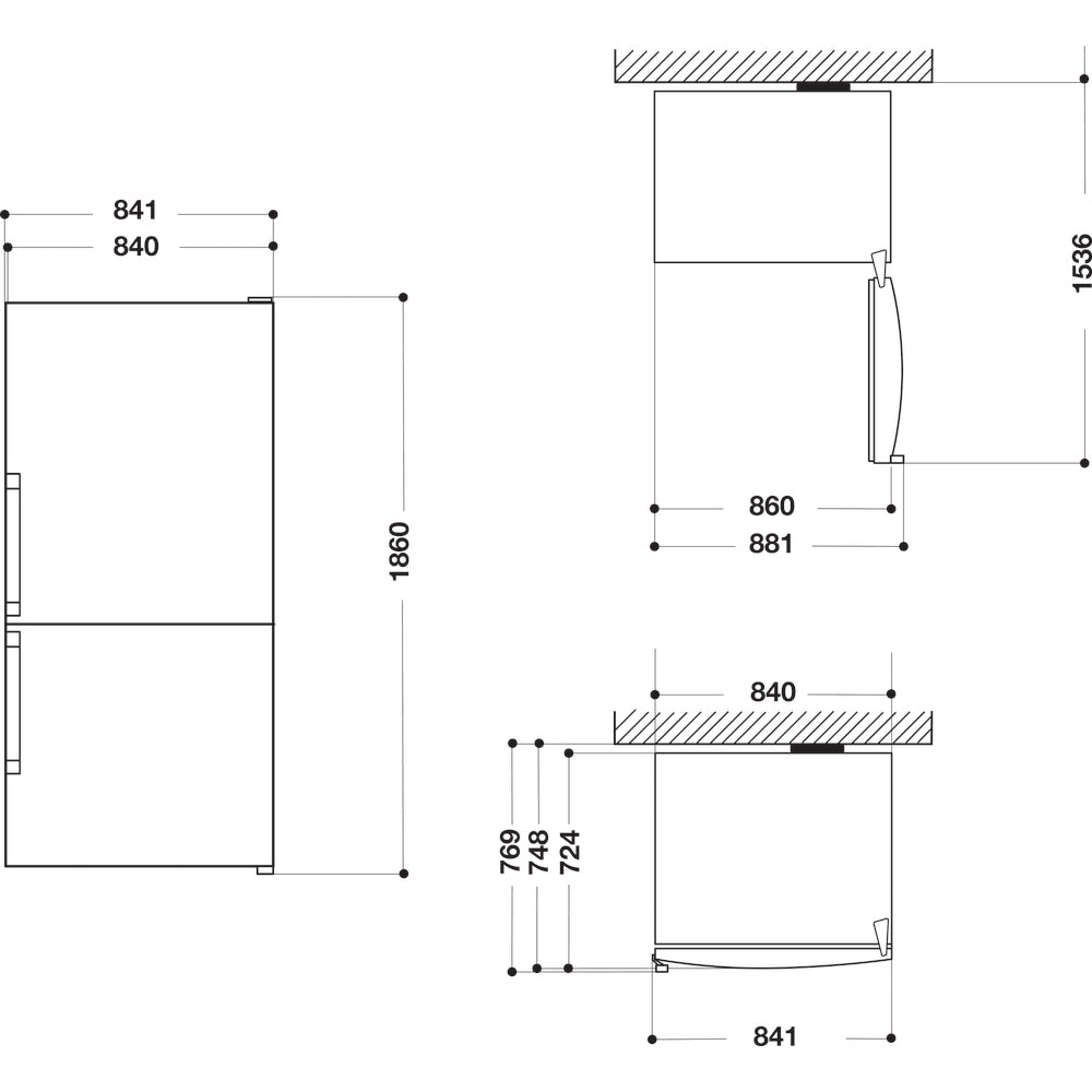 Frigorífico Combinado Whirlpool W84BE72X2 | 558L, Classe E, Touch
